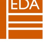 EDA square logo orange on white
